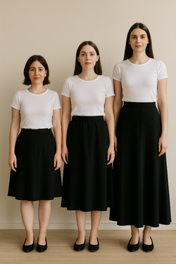 Quelle longueur de jupe longue choisir selon sa taille ?